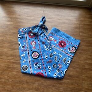 Blue Bandana Print Skirt